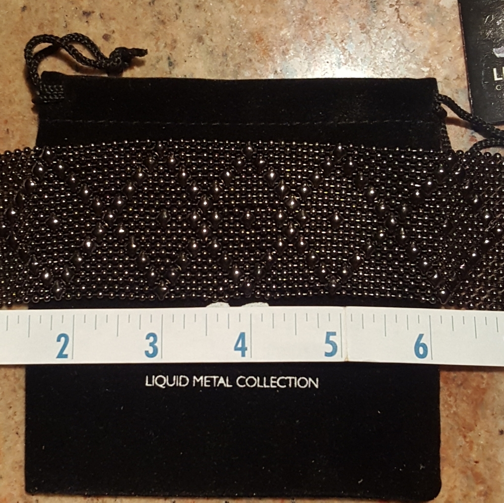 SG LIQUID METAL COLLECTION Black Chrome bracelet - Picture 4 of 11